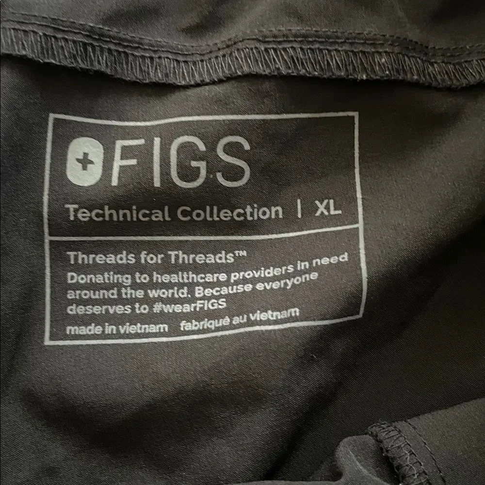Figs Black Scrub Shorts Sz XL